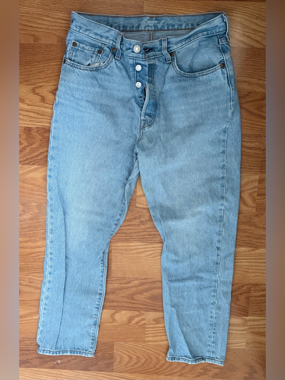 Levi's Light Blue 501 Button-Fly Jeans